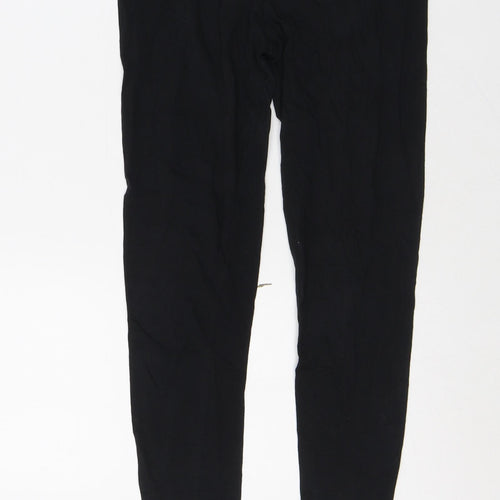 Rock & Rock Womens Black Cotton Jogger Leggings Size 10 L24 in