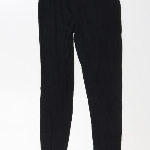 Rock & Rock Womens Black Cotton Jogger Leggings Size 10 L24 in