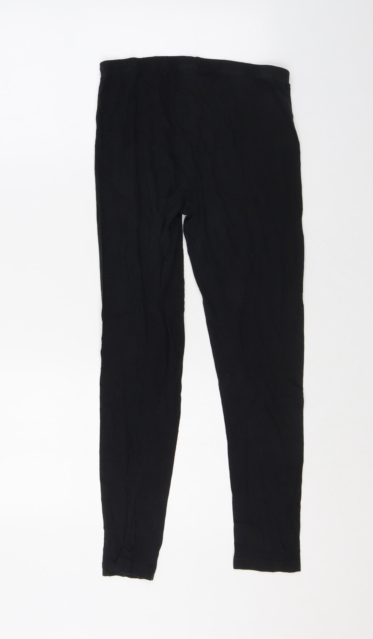 Rock & Rock Womens Black Cotton Jogger Leggings Size 10 L24 in