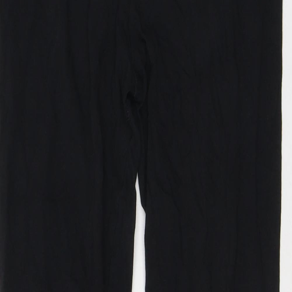 Rock & Rock Womens Black Cotton Jogger Leggings Size 10 L24 in