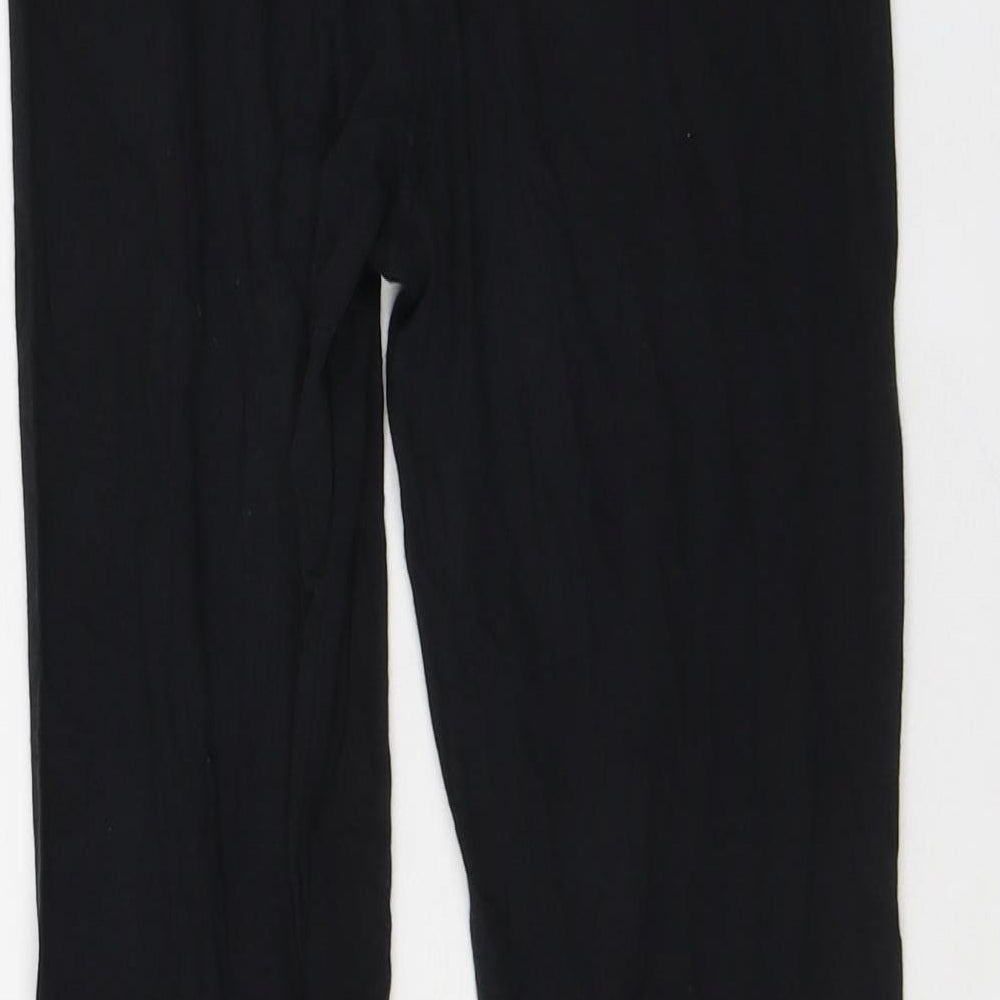 Rock & Rock Womens Black Cotton Jogger Leggings Size 10 L24 in