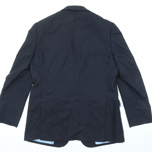 Charles Tyrwhitt Mens Blue Wool Jacket Suit Jacket Size 42 Regular
