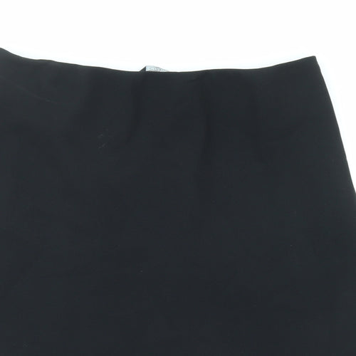 Bonmarché Womens Black Polyester A-Line Skirt Size 16