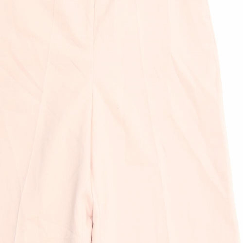 Zara Womens Pink Polyester Capri Trousers Size S L22 in Regular Zip