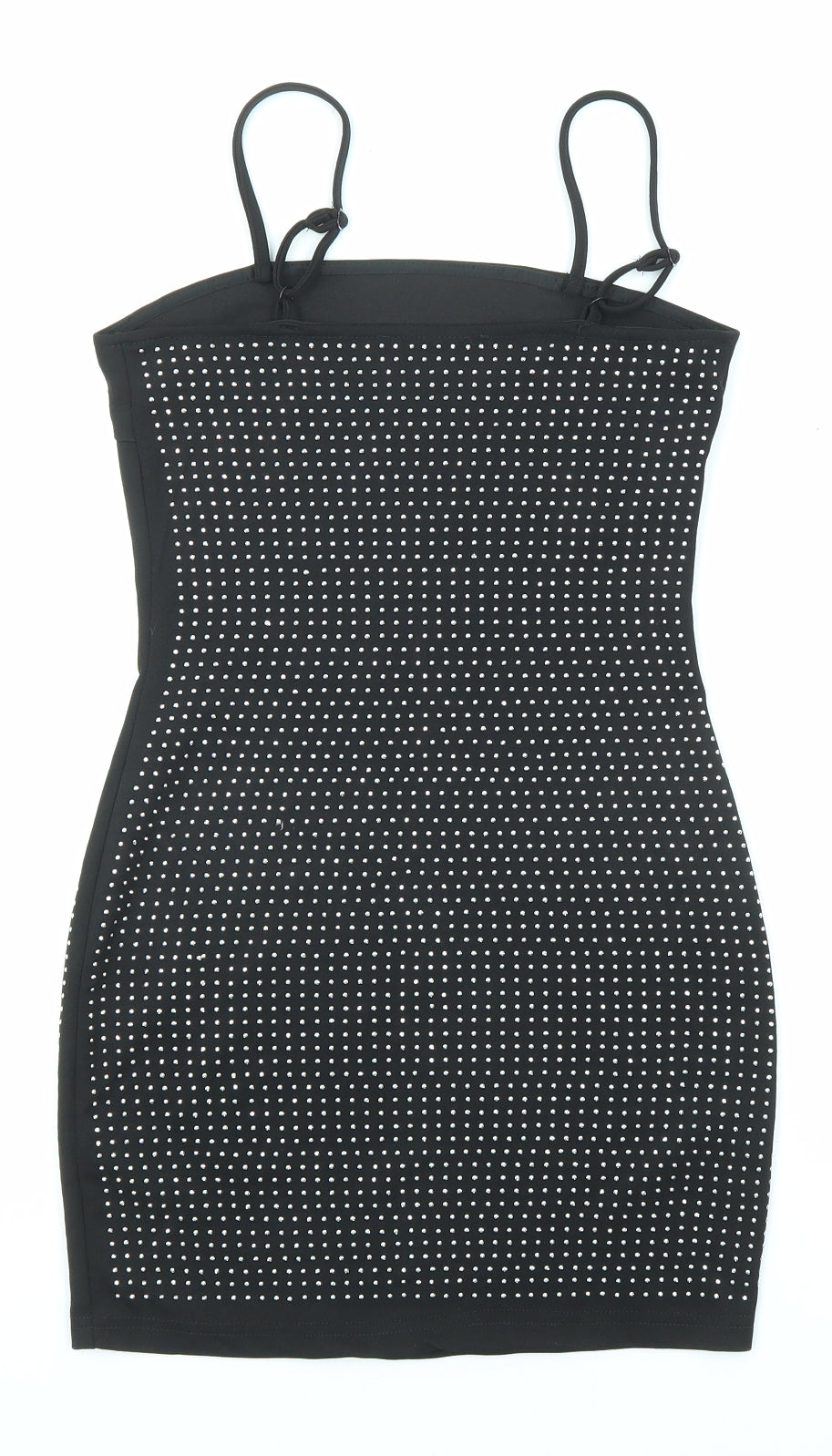 PARISIAN SIGNATURE Womens Black Polyester Bodycon Size 6 Square Neck Pullover