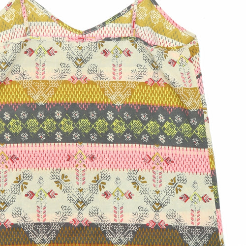 NEXT Womens Multicoloured Geometric Polyester Camisole Tank Size 16 V-Neck