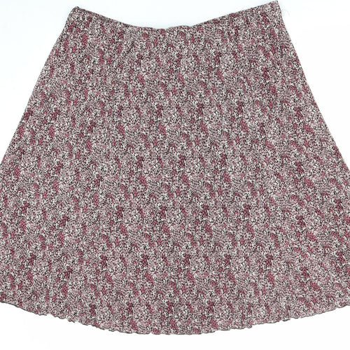 Bonmarché Womens Multicoloured Geometric Polyester Swing Skirt Size 24