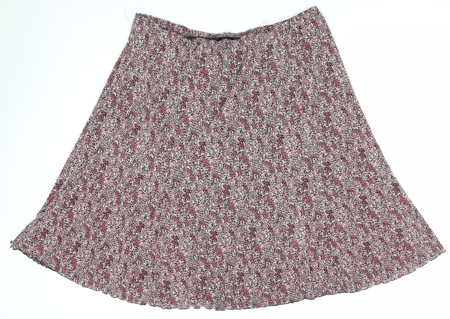 Bonmarché Womens Multicoloured Geometric Polyester Swing Skirt Size 24