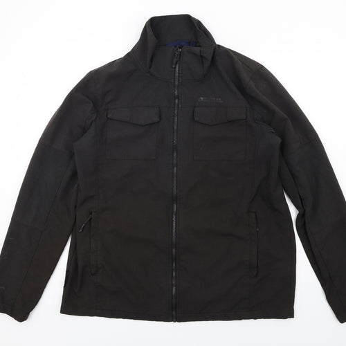 Mountain Warehouse Mens Black Windbreaker Coat Size L Zip