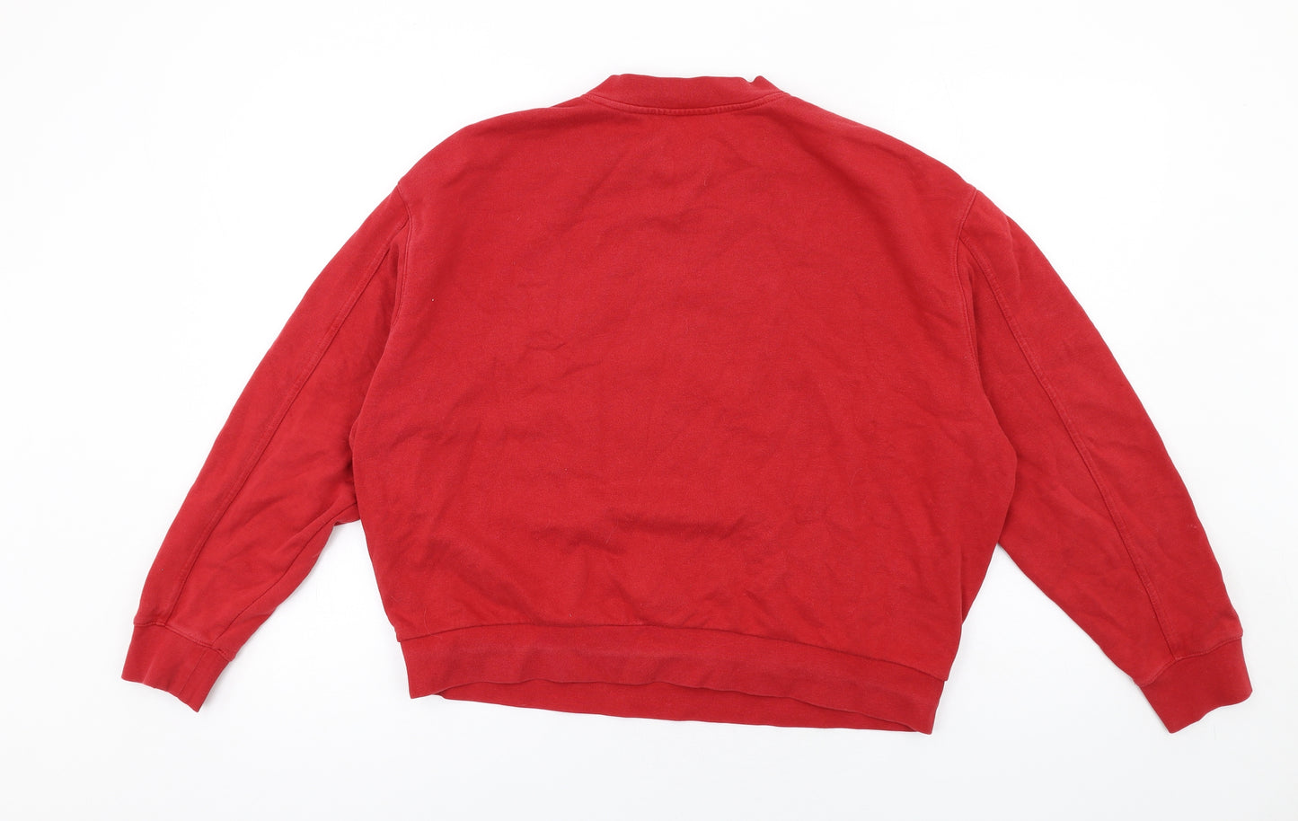 Weekday Womens Red Polyester Pullover Sweatshirt Size S Pullover