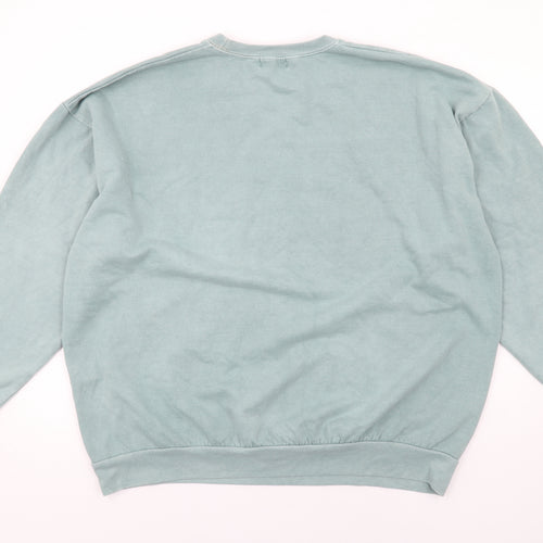 Topman Mens Green Polyester Pullover Sweatshirt Size L