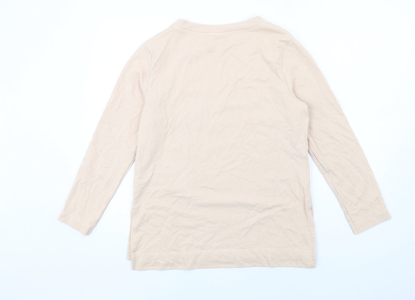 H&M Womens Beige Cotton Pullover Sweatshirt Size M Pullover