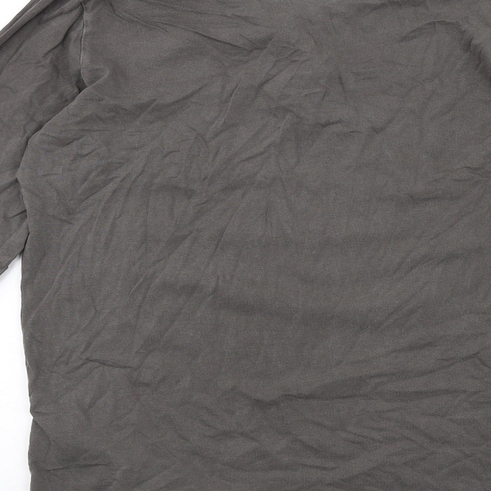 Diesel Mens Grey Cotton T-Shirt Size M Round Neck