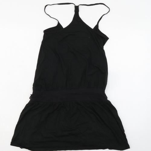 Status Womens Black Cotton Tank Dress Size S V-Neck Pullover