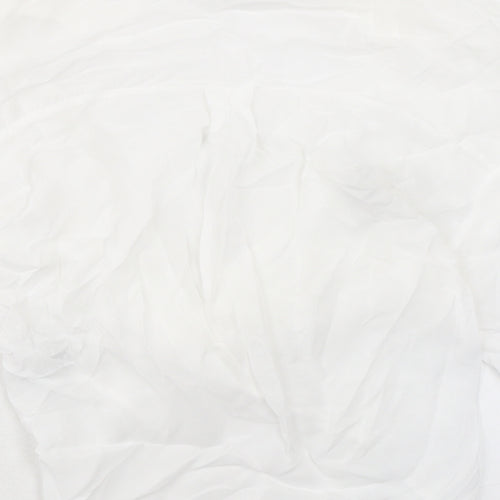 Zara Womens White Viscose Basic Blouse Size S Collared - Twist Front Detail