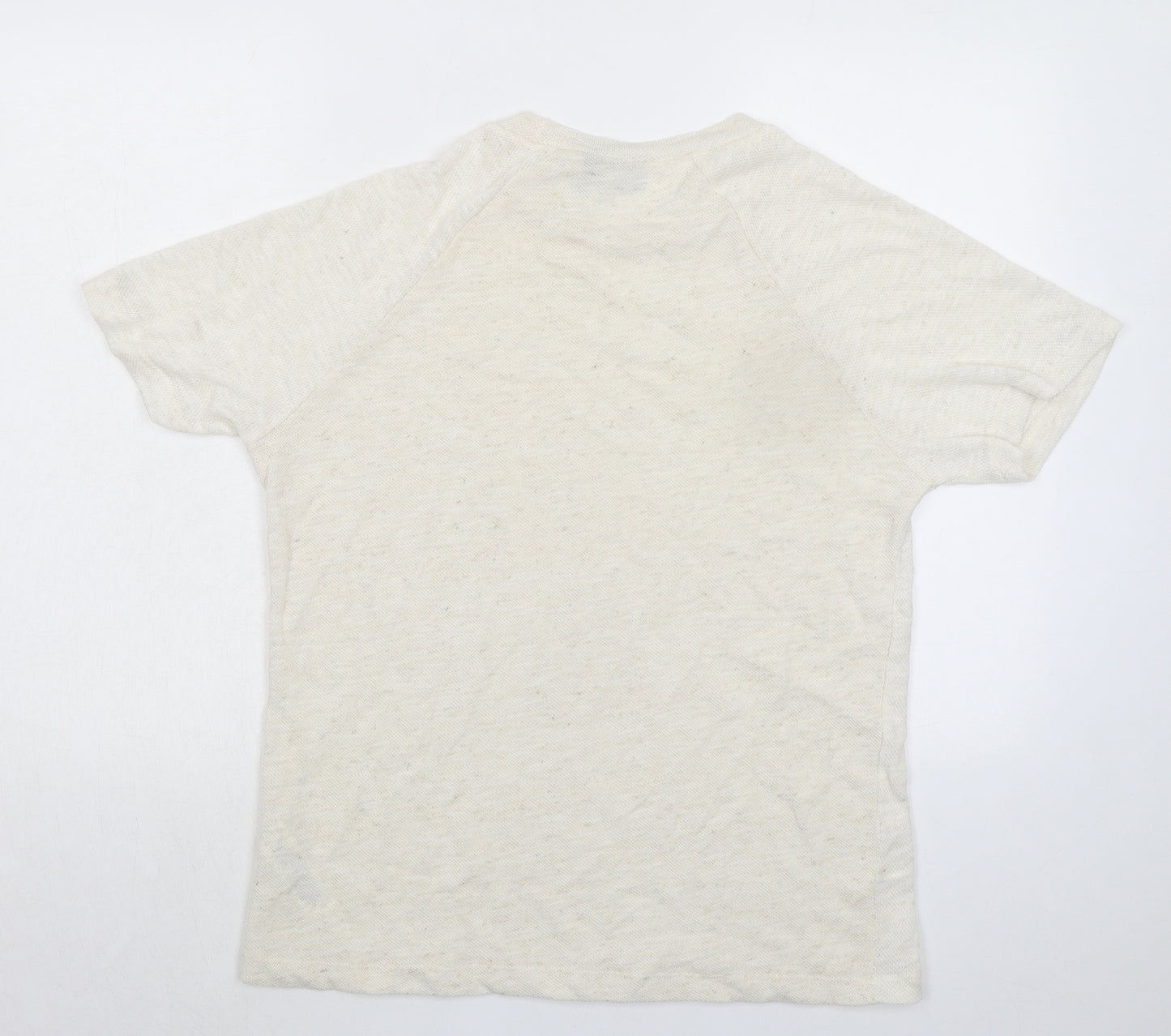 ASOS Mens Ivory Polyester T-Shirt Size S Crew Neck