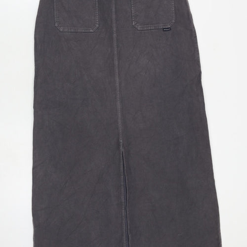 White Stuff Womens Grey Polyester A-Line Skirt Size 28 in Zip