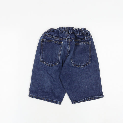 PDI Kids Boys Blue Cotton Bermuda Shorts Size 6-7 Years L8 in Regular Zip