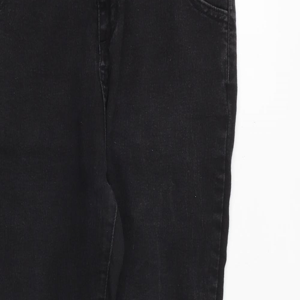 So Fabulous Womens Black Cotton Skinny Jeans Size 16 L30 in Slim Zip