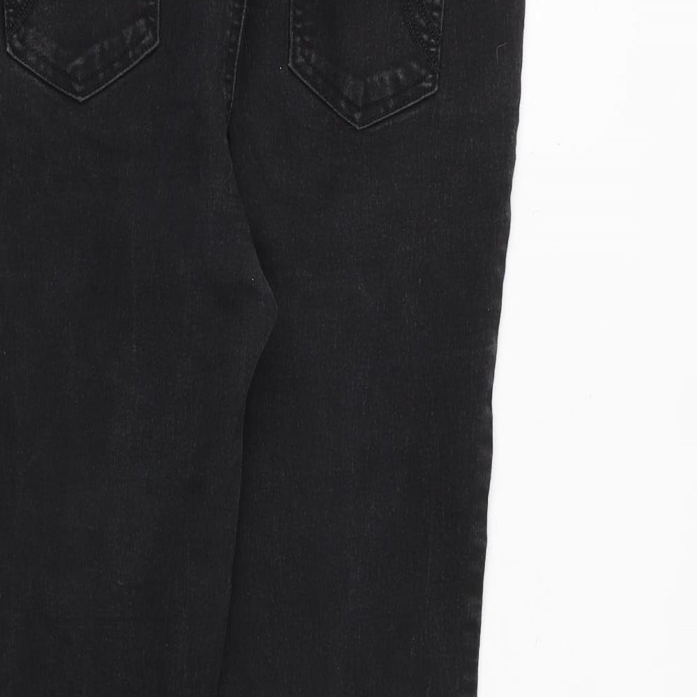 So Fabulous Womens Black Cotton Skinny Jeans Size 16 L30 in Slim Zip