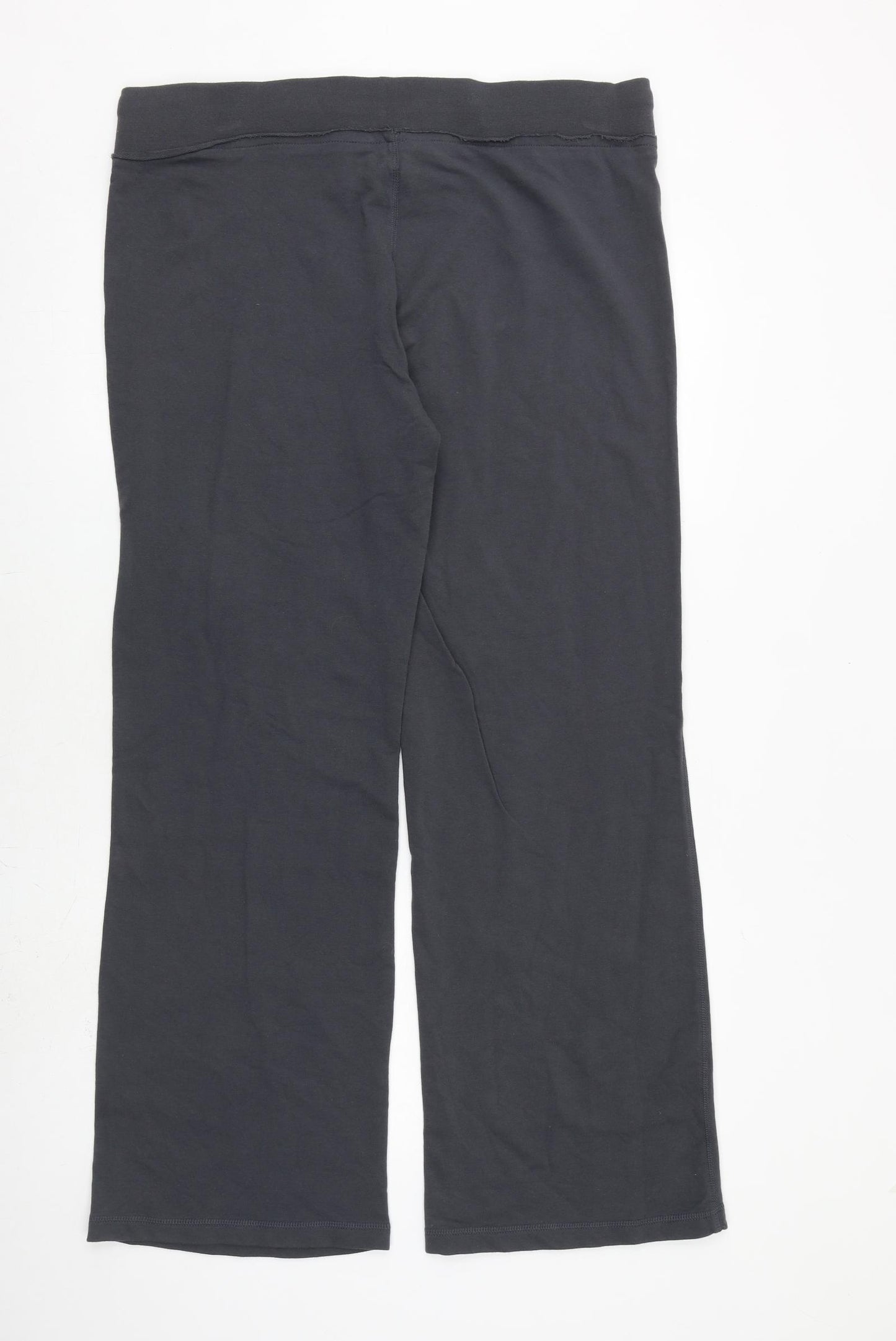 One Body Womens Grey Cotton Jogger Trousers Size 18 L31 in Regular Tie