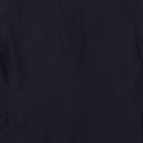 Marks and Spencer Mens Blue Check Wool Jacket Suit Jacket Size 44 Regular