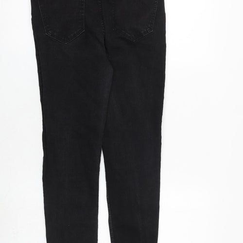 Zara Womens Black Cotton Skinny Jeans Size 14 L27 in Regular Zip