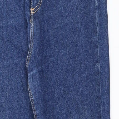 Zara Womens Blue Cotton Skinny Jeans Size 12 L27 in Regular Zip