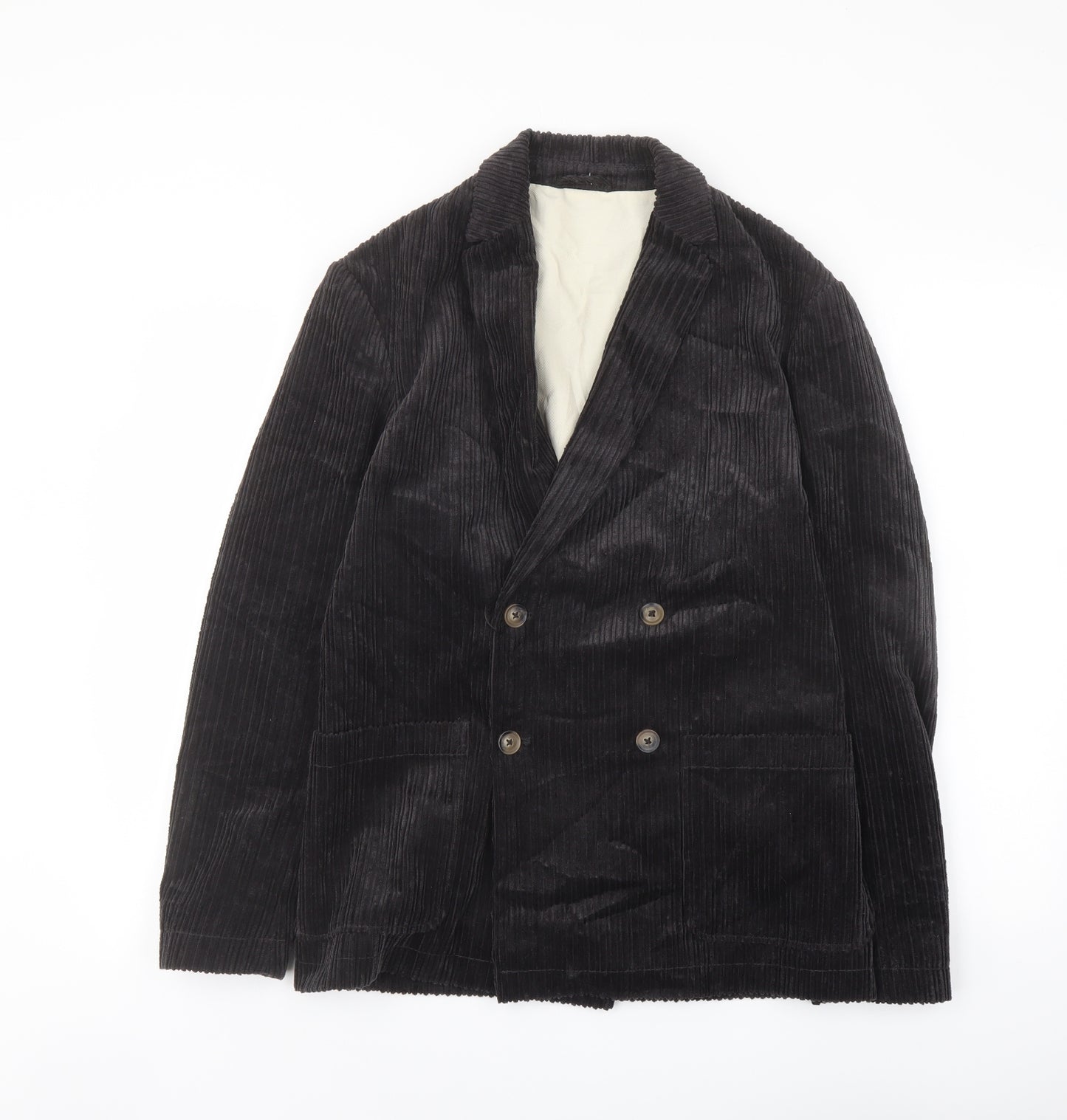 Zara Womens Black Jacket Blazer Size S Button