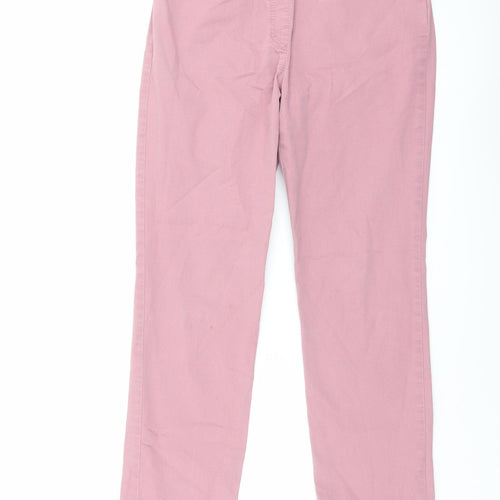 Raphaela Womens Pink Cotton Straight Jeans Size 12 L29 in Slim