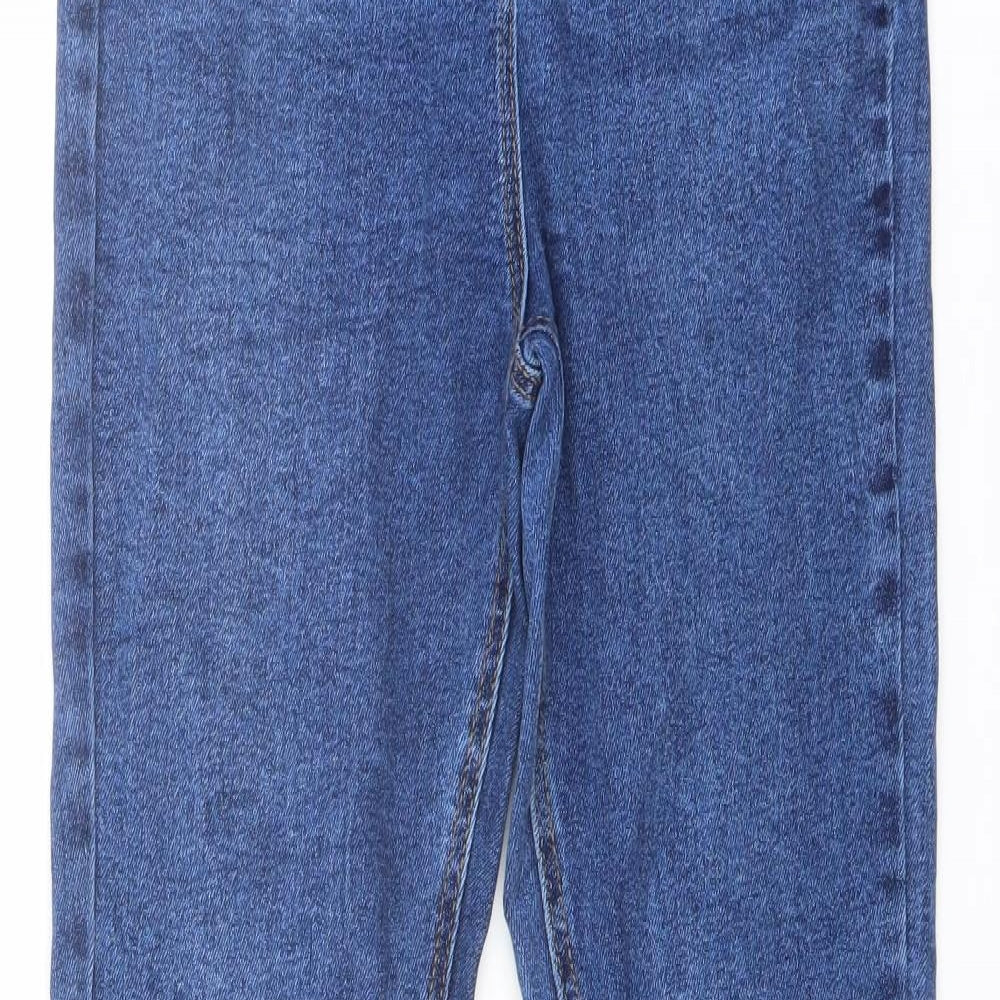 Papaya Womens Blue Cotton Bootcut Jeans Size 12 L30 in Regular Button