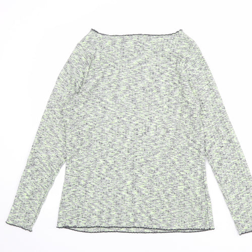 NEXT Womens Multicoloured Polyester Basic T-Shirt Size XL Boat Neck - Marl