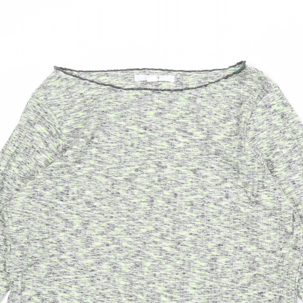 NEXT Womens Multicoloured Polyester Basic T-Shirt Size XL Boat Neck - Marl
