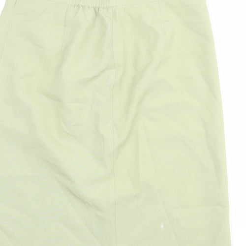 Afibel Womens Green Polyester A-Line Skirt Size 18 Zip