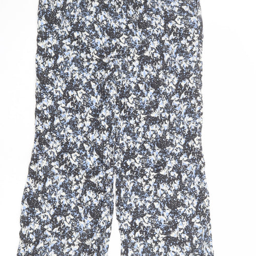 NEXT Womens Multicoloured Geometric Viscose Trousers Size 14 L25 in Regular