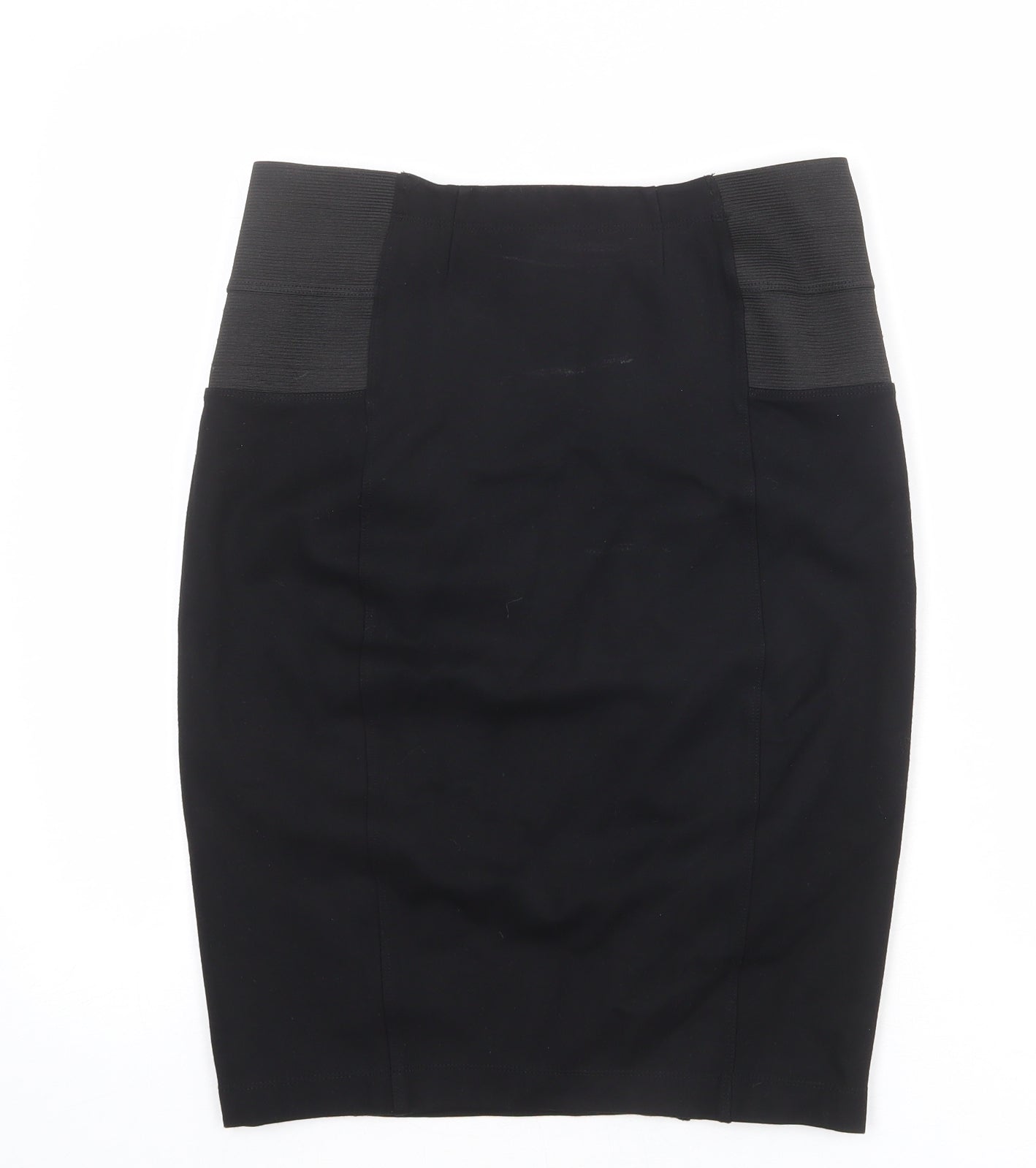 mamas & papas Womens Black Viscose Straight & Pencil Skirt Size 8