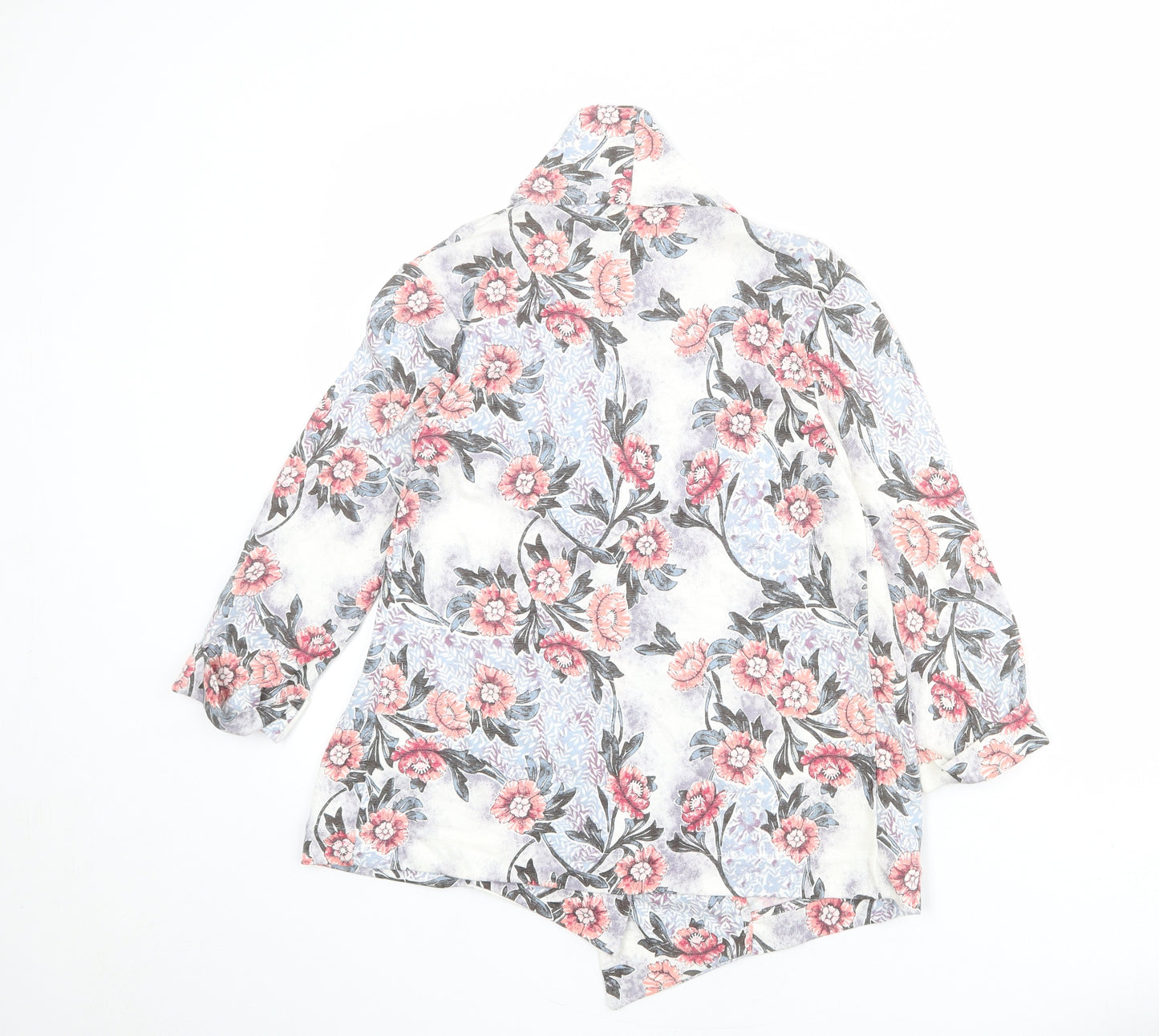 Monsoon Womens Multicoloured V-Neck Floral Viscose Cardigan Jumper Size S