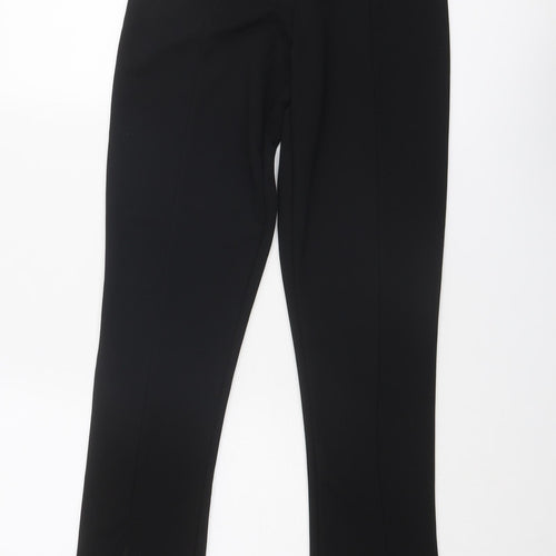Rebellious Fashion Womens Black Polyester Trousers Size 8 L32 in Regular