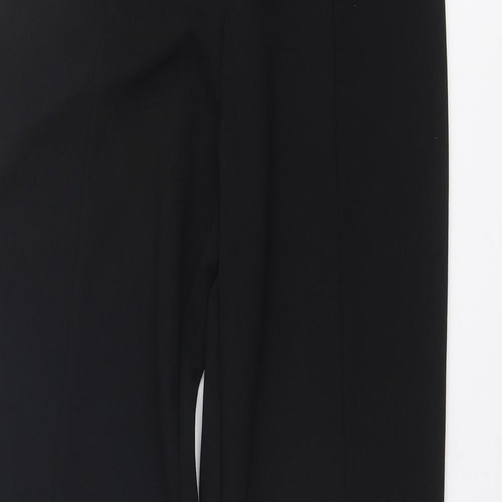 Rebellious Fashion Womens Black Polyester Trousers Size 8 L32 in Regular