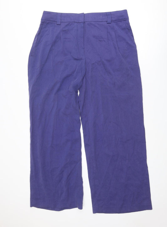 Autograph Womens Blue Polyester Dress Pants Trousers Size 18 L27 in Regular Zip