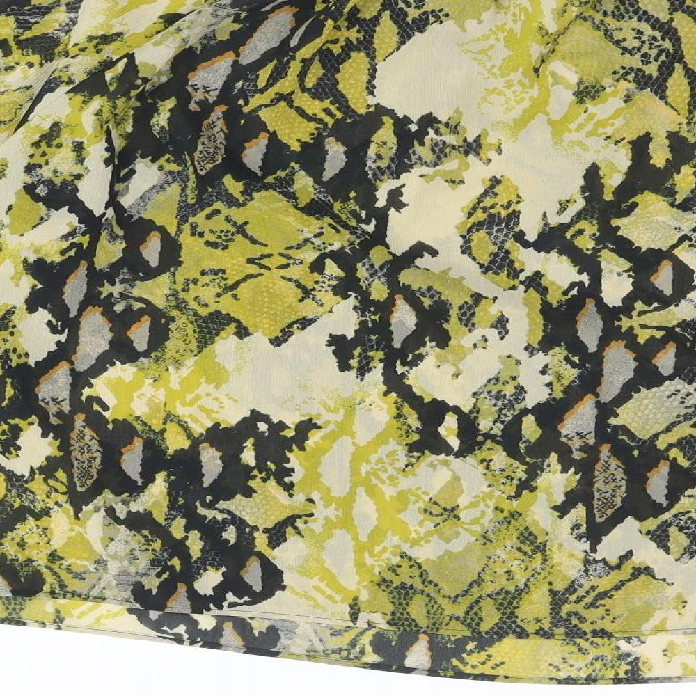 Marks and Spencer Womens Multicoloured Geometric Polyester Basic Blouse Size 18 Mock Neck