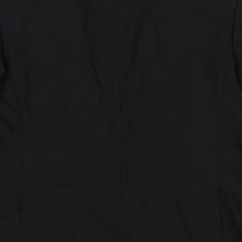 Autograph Mens Black Wool Tuxedo Suit Jacket Size 44 Regular