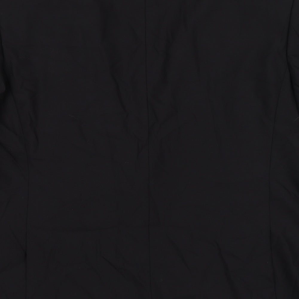 Autograph Mens Black Wool Tuxedo Suit Jacket Size 44 Regular