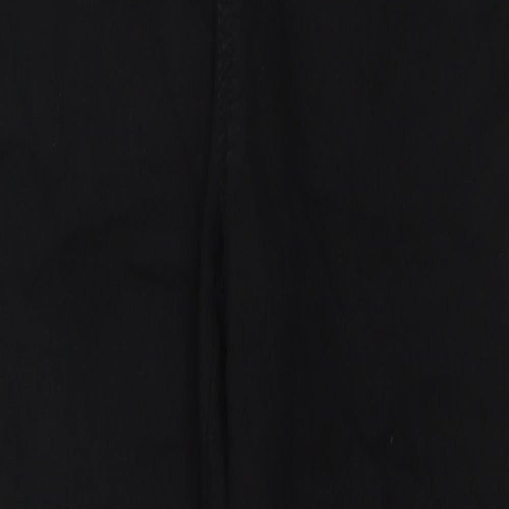 John Lewis Womens Black Cotton Skinny Jeans Size 14 L27 in Regular Zip