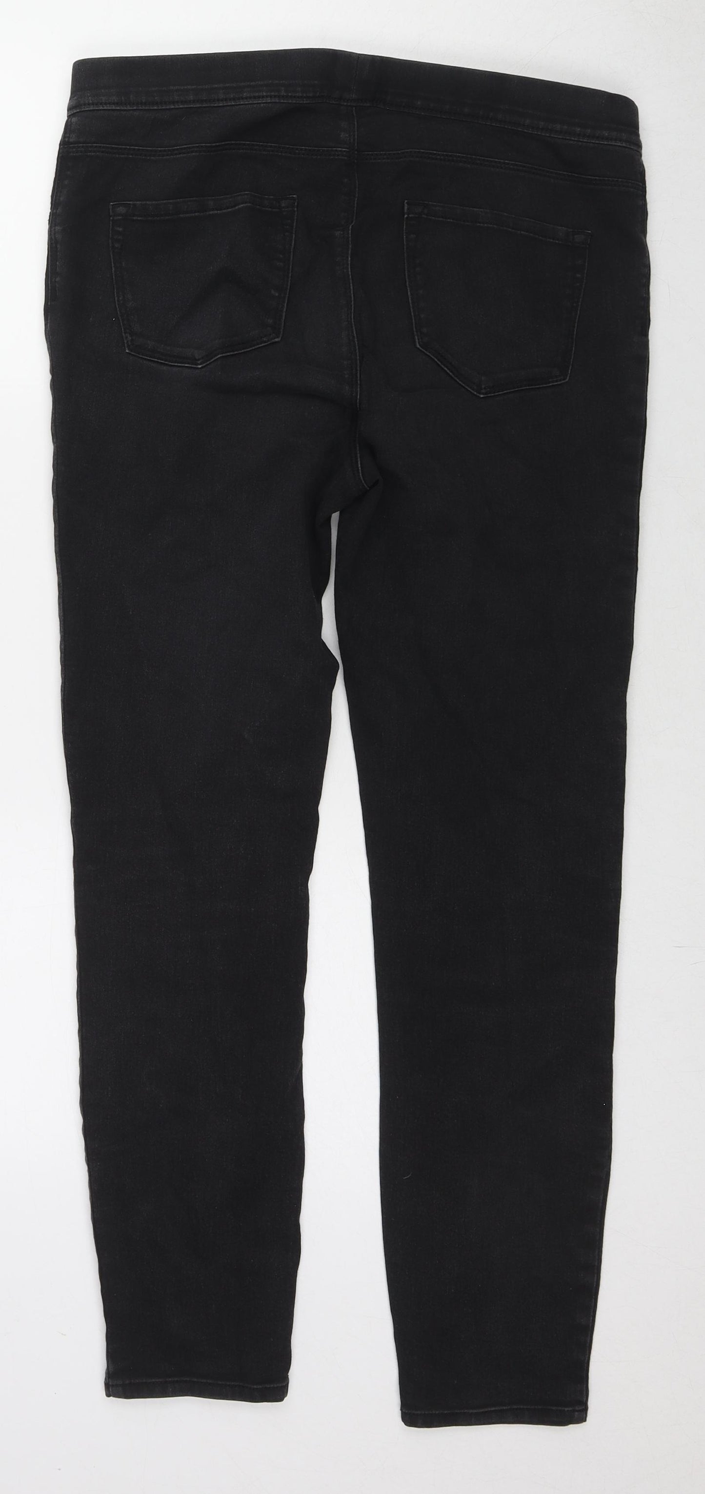 George Womens Black Cotton Skinny Jeans Size 14 L28 in Regular