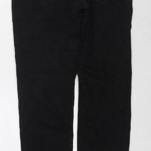 Don't Think Twice Mens Black Cotton Straight Jeans Size 32 in L32 in Regular Zip