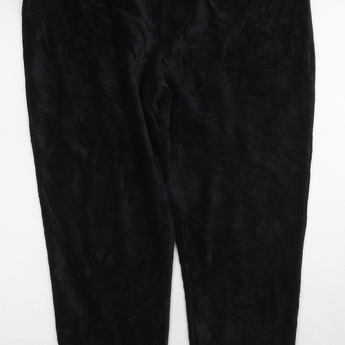 PennyPlain Womens Black Cotton Trousers Size 18 L26 in Regular