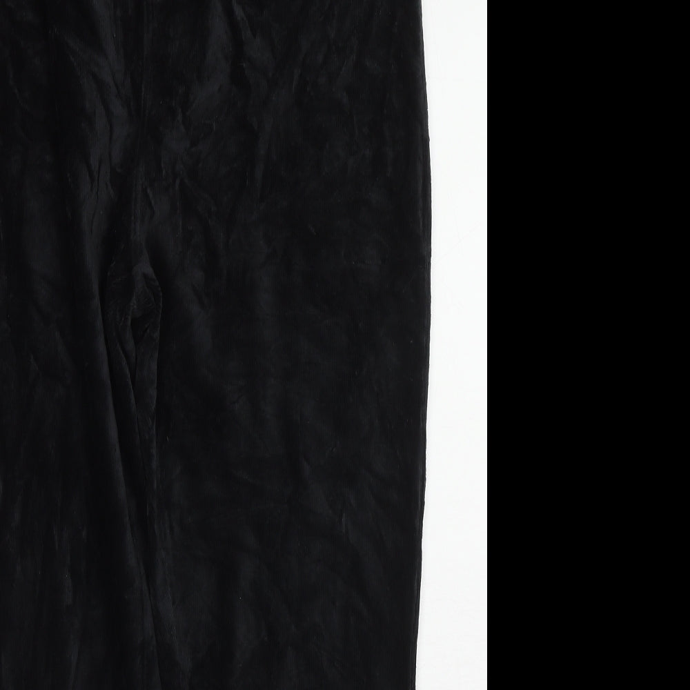 PennyPlain Womens Black Cotton Trousers Size 18 L26 in Regular