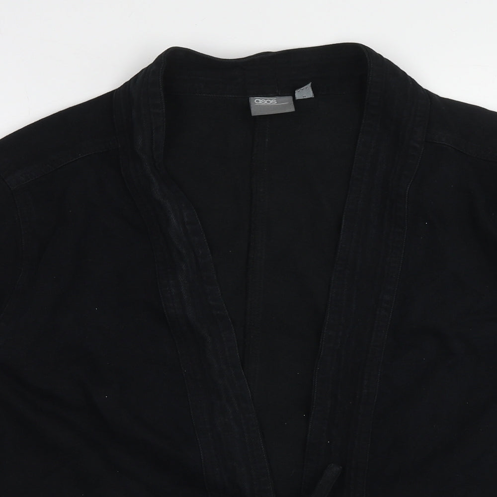 ASOS Womens Black Jacket Size M Tie - Tie Front