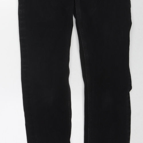Marks and Spencer Womens Black Cotton Skinny Jeans Size 12 L30 in Regular Zip